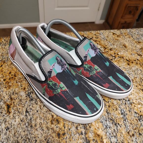 Rare Vans X Rise Against Classic Slip On Sneakers Size Men\'s 9 Women\'s 10.5 main image 5